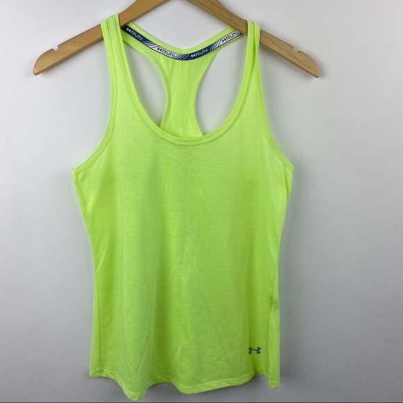 Under Armour neon yellow tank top racerback
